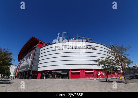 Sevilla, Spagna. 03rd Set, 2022. Stadio durante la partita Liga tra il Sevilla FC e il FC Barcelona allo stadio Ramon Sanchez Pizjuan di Siviglia, Spagna. Credit: DAX Images/Alamy Live News Foto Stock