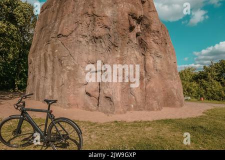 Scultura di roccia Monumento per un futuro dimenticato Foto Stock