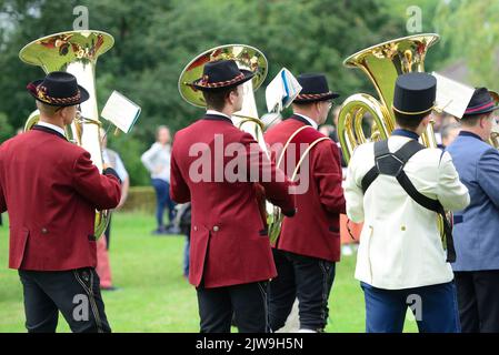 Grafenegg, bassa Austria, Austria. Settembre 4th, 2022. Chiusura delle bande di ottone del festival a Grafenegg Foto Stock