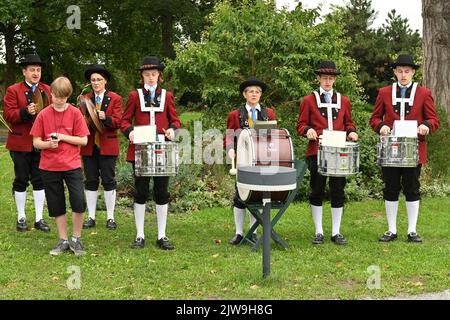 Grafenegg, bassa Austria, Austria. Settembre 4th, 2022. Chiusura delle bande di ottone del festival a Grafenegg Foto Stock