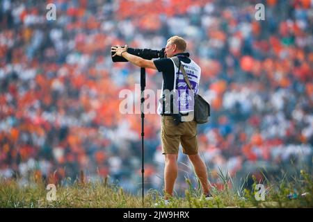 Clive Mason, fotografo durante il Gran Premio d'Olanda di Formula 1 Heineken 2022, 15th° round del Campionato Mondiale FIA di Formula uno 2022 dal 2 al 4 settembre 2022 sul circuito di Zandvoort, in Olanda, Belgio - Foto Antonin Vincent/DPPI Foto Stock