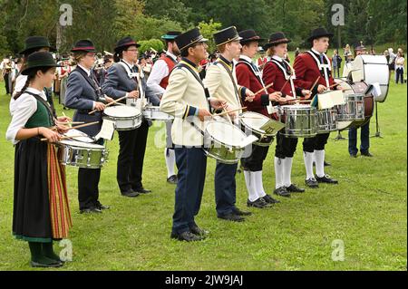 Grafenegg, bassa Austria, Austria. Settembre 4th, 2022. Chiusura delle bande di ottone del festival a Grafenegg Foto Stock