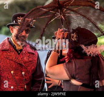 Steampunk Event, Eastbourne, East Sussex, Regno Unito. Foto Stock