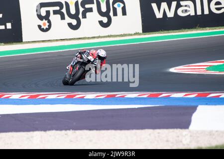 4th settembre 2022; Misano World Circuit Marco Simoncelli, Misano Adriatico, Rimini, Emilia-Romagna, Italia ; MotoGP Race Day; Aleix Espargaro di Aprilia Racing Foto Stock