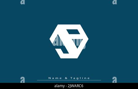 Lettere alfabetiche iniziali logo monogramma JB , BJ Illustrazione Vettoriale