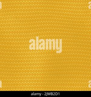 Struttura della pelle di alligatore. Motivo a coccodrillo senza cuciture, scale rettili giallo chiaro, animale tropicale selvatico. Illustrazione della pelle con motivo a coccodrillo, testo Illustrazione Vettoriale