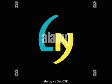 LN Preventivo iniziale Monogramma lettera ln Logo Design modello vettoriale l n Letter Logo Design Illustrazione Vettoriale