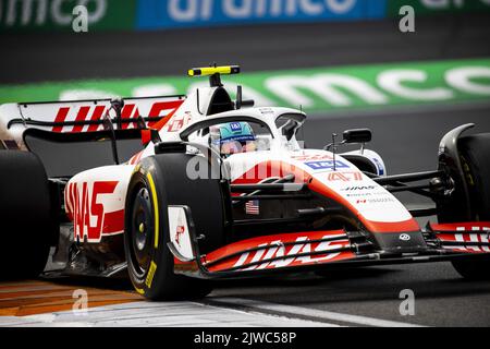 ZANDVOORT - Mick Schumacher (47) con la Haas VF-22 durante il Gran Premio d'Olanda F1 al circuito di Zandvoort il 4 settembre 2022 a Zandvoort, Olanda. KOEN VAN WEEL Foto Stock