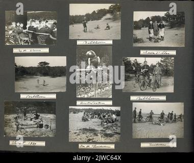 Immagine di una pagina di un album fotografico di Scoutinggroep Salwega di Utrecht con foto del gruppo 2, dipartimento di Utrecht della N.P.V. (Associazione olandese degli scout) durante gli incontri a Bilthoven, Elspeet e sullo Zuiderzee.n.b. Salwega è emerso più tardi dal gruppo 2. Foto Stock