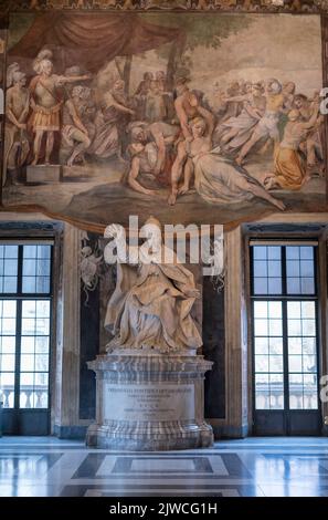 Roma, Italia - 2022 settembre - Museo Capitolino, in Piazza del Campidoglio, Statua di Papa Urbano VIII di Gian Lorenzo Bernini, 1630 - 1640 Foto Stock