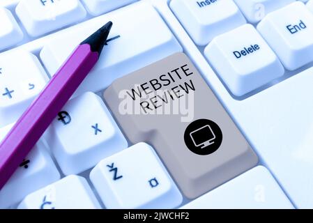 Visualizzazione concettuale WebReviewReviewReviews che possono essere pubblicati su aziende e servizi. Business idea Recensioni che possono essere pubblicati sulle imprese Foto Stock