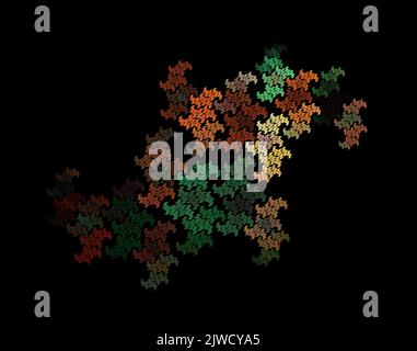 Fili rossi e blu disposti a cerchio intorno al centro. Foto Stock