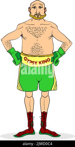 Tyson fury caricatura Foto Stock