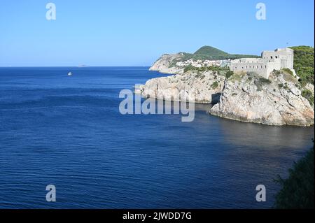 Fort Lovrijenac anche conosciuto come la Red Keep nel Trono di Spade. Foto Stock