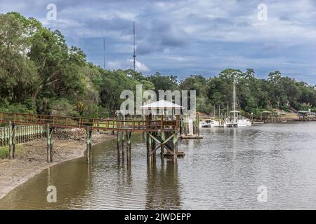 Una vista della costa Bluffton South Carolina di giorno Foto Stock