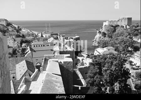 Fort Lovrijenac anche conosciuto come la Red Keep nel Trono di Spade. Foto Stock