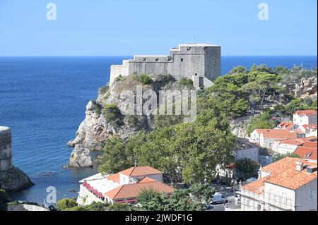 Fort Lovrijenac anche conosciuto come la Red Keep nel Trono di Spade. Foto Stock