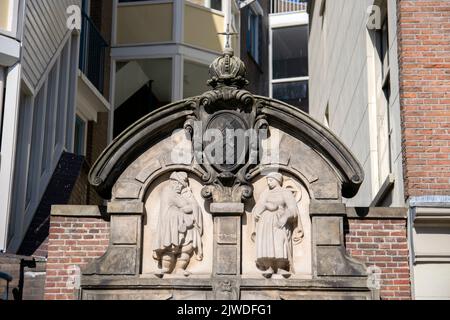 Ornamento sulla porta di Leprozenpoort ad Amsterdam Paesi Bassi 1-4-2019 Foto Stock