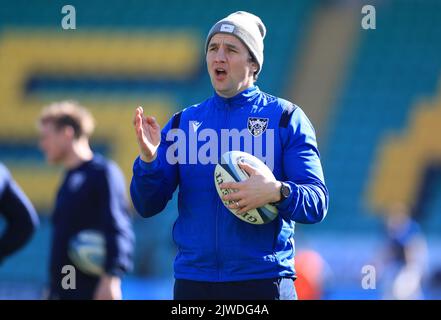 Foto del file datata 28-02-2021 di Northampton Saints Forward coach Phil Dowson. La stagione della Gallagher Premiership 2022-23 inizia venerdì con un derby di campagna occidentale tra Bristol e Bath ad Ashton Gate. Si tratta della campagna 26th Premiership, e i campioni 11 volte Leicester difenderanno la corona che hanno vinto dopo un'emozionante finale di Twickenham contro Saracens. Qui, l'agenzia di stampa PA guarda i 13 corridori e piloti, compresi i segnali dei giocatori e le partenze. Data di emissione: Lunedì 5 settembre 2022. Foto Stock