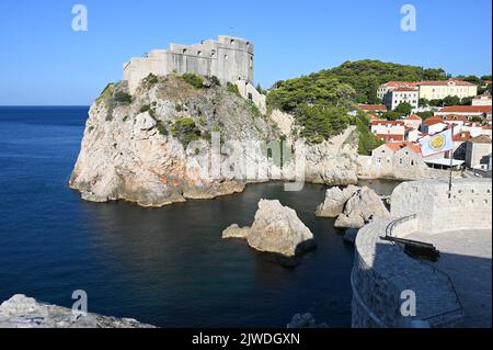 Fort Lovrijenac anche conosciuto come la Red Keep nel Trono di Spade. Foto Stock