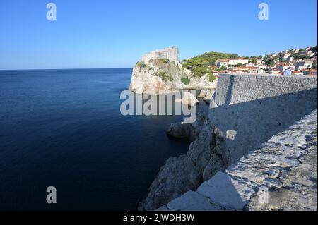 Fort Lovrijenac anche conosciuto come la Red Keep nel Trono di Spade. Foto Stock