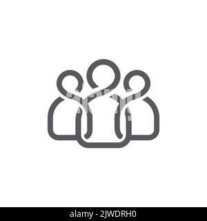 Icona di persone lineare, team leader icona, team leader icon illustrazione, team leader icona vettore semplice e moderno design lineare. Simbolo di Piana Illustrazione Vettoriale