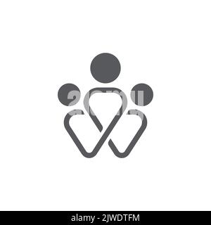 Icona di persone lineare, team leader icona, team leader icon illustrazione, team leader icona vettore semplice e moderno design lineare. Simbolo di Piana Illustrazione Vettoriale