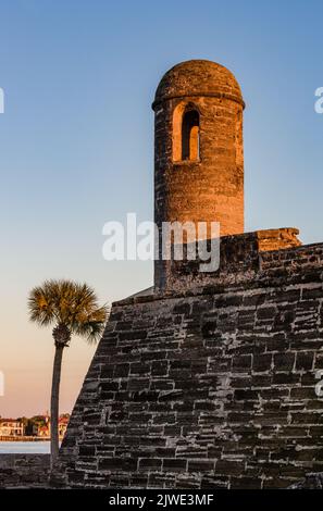 Sant'Agostino, Florida, presso il Monumento Nazionale Castillo de San Marcos Foto Stock
