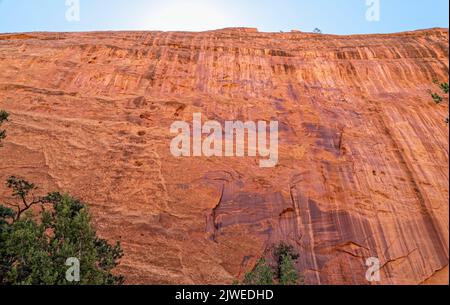 Vista dall'alto di un muro di canyon nel Grand Staircase-Escalante National Monument nello Utah, USA Foto Stock