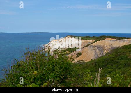 Gay Head Cliffs, a National Landmark, Acquinnah, Martha's Vineyard, Massachusetts Foto Stock