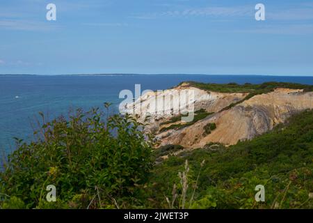 Gay Head Cliffs, a National Landmark, Acquinnah, Martha's Vineyard, Massachusetts Foto Stock