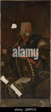 Ritratto di Augusto II il forte (1670-1733). Nieznany malarz polski, pittore Foto Stock