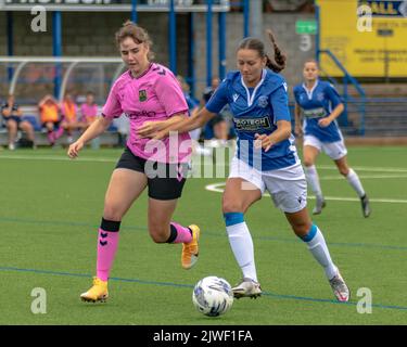 Leek Town Ladies v Northampton Town Women fa Womens National League Div One Midlands - 28 agosto 2022 Leek, Regno Unito:Rebecca Arnold of Leek Town Foto Stock