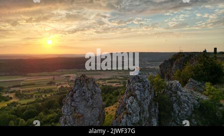 Tramonto bavarese Foto Stock