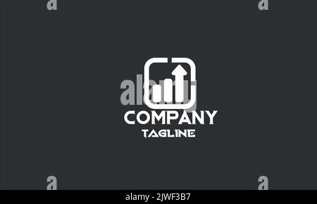 modello di logo per statistiche minime Illustrazione Vettoriale