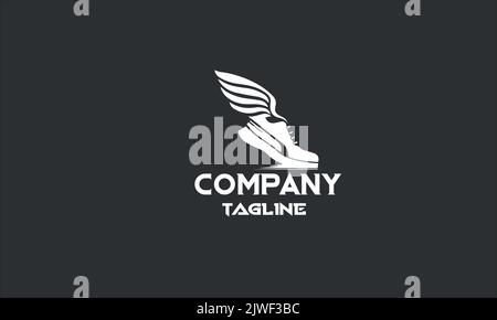 modello con logo minimal men shoes Illustrazione Vettoriale