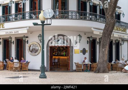 Golden Gate Café Restaurant, Funchal, Madeira, Portogallo Foto Stock