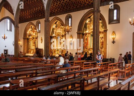 Interno della cattedrale di nostra Signora dell'Assunzione, Funchal, Madeira, Portogallo Foto Stock