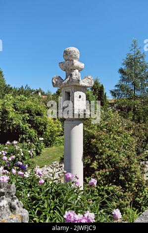 Giardino cinese del castello di Zolochiv a Zolochiv, Lviv Oblast, Ucraina Foto Stock