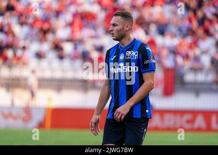 Teun Koopmeiners (Atalanta BC) durante il campionato italiano Serie Una partita di calcio tra l'AC Monza e l'Atalanta BC il 5 settembre 2022 all'U-Power Stadium di Monza - Foto Morgese-Rossini / DPPI Foto Stock