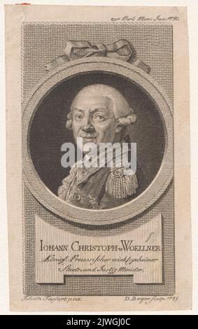 Johann Christoph contro Woellner. Berger, Daniel (1744-1824), artista grafico, Tassaert, Henriette Félicité (1766-1818), pittore Foto Stock