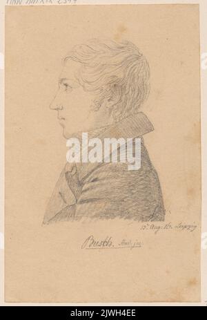 Ritratto di un giovane, profilo a sinistra. Schadow, Albert Dietrich (1797-1869), disegnatore, cartoonista Foto Stock