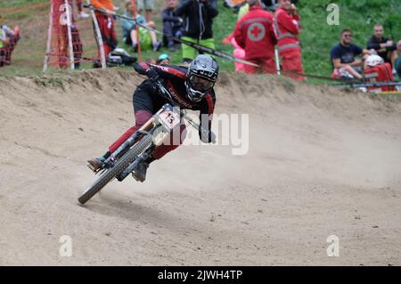 Val di Sole, Italia. 03rd Set, 2022. Elite uomo e donna discesa libera, MTB - Mountain Bike in Val di Sole, 03 2022 settembre Credit: Agenzia indipendente per le foto/Alamy Live News Foto Stock