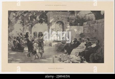 Riproduzione di un dipinto: Henryk Siemiradzki (1843-1902), Taniec egipski; da: `Wędrowiec` 1905, n. 5-6 (febbraio 11th), p. 88-89. Sconosciuto, fotografo, Wędrowiec (Warszawa ; czasopismo ; 1863-1906), editore Foto Stock