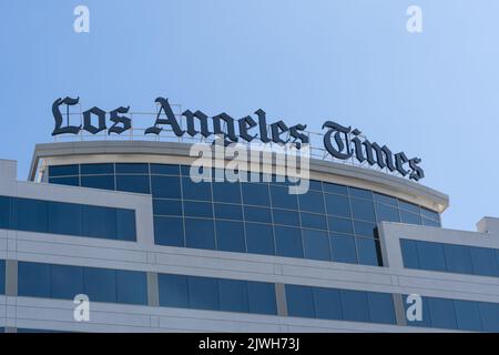 El Segundo, California, USA - 5 luglio 2022: L'edificio della sede centrale del Los Angeles Times è mostrato a El Segundo, CA. Foto Stock