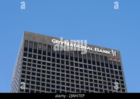 Los Angeles, California, USA - 5 luglio 2022: Sede della City National Bank a Los Angeles, California, USA. Foto Stock