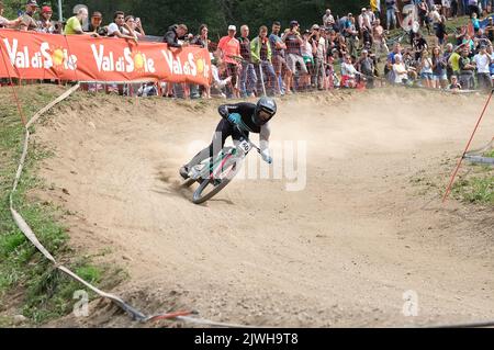 Val di Sole, Italia. 03rd Set, 2022. Elite uomo e donna discesa libera, MTB - Mountain Bike in Val di Sole, 03 2022 settembre Credit: Agenzia indipendente per le foto/Alamy Live News Foto Stock