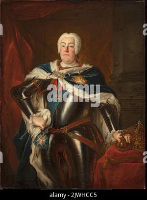 Ritratto di Augusto III (1696-1763). Silvestre, Louis de (1675-1760 ; mł.), pittore Foto Stock