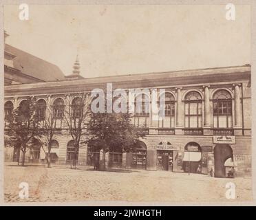 Varsavia. Costruzione dell'ex monastero Bernardino a Krakowskie Przedmieście 66 con portici smaltati, sede della Zachęta fine Arts Society (ospitava sale espositive e spazi di stoccaggio). Dal 1881 è sede del Museo dell'industria e dell'AG??????????. Sconosciuto, fotografo Foto Stock