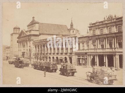 Varsavia. La chiesa di Bernardine, la costruzione della Zachęta fine Arts [Società] e il Resursa Obywatelska Palace.. Sconosciuto, fotografo Foto Stock